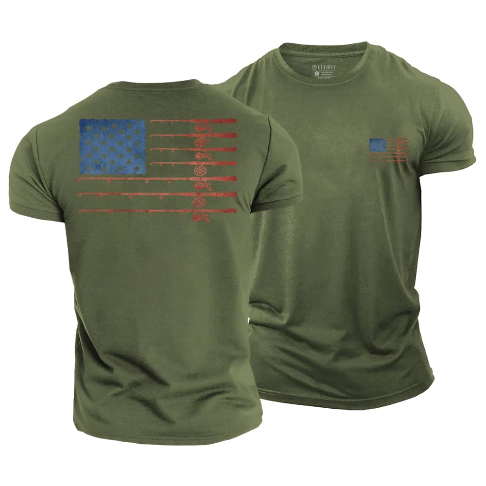 Fishing Flag Cotton T-Shirt