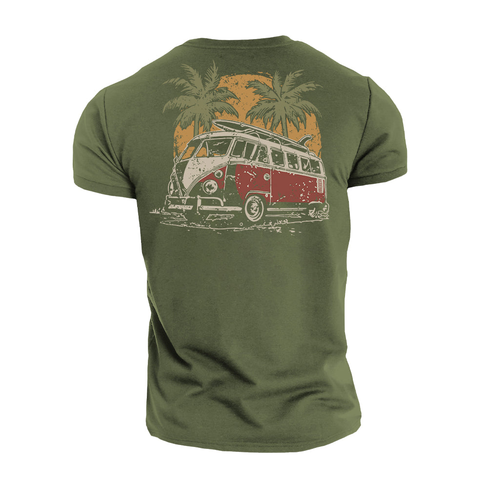 Bus Vacation Cotton T-Shirt
