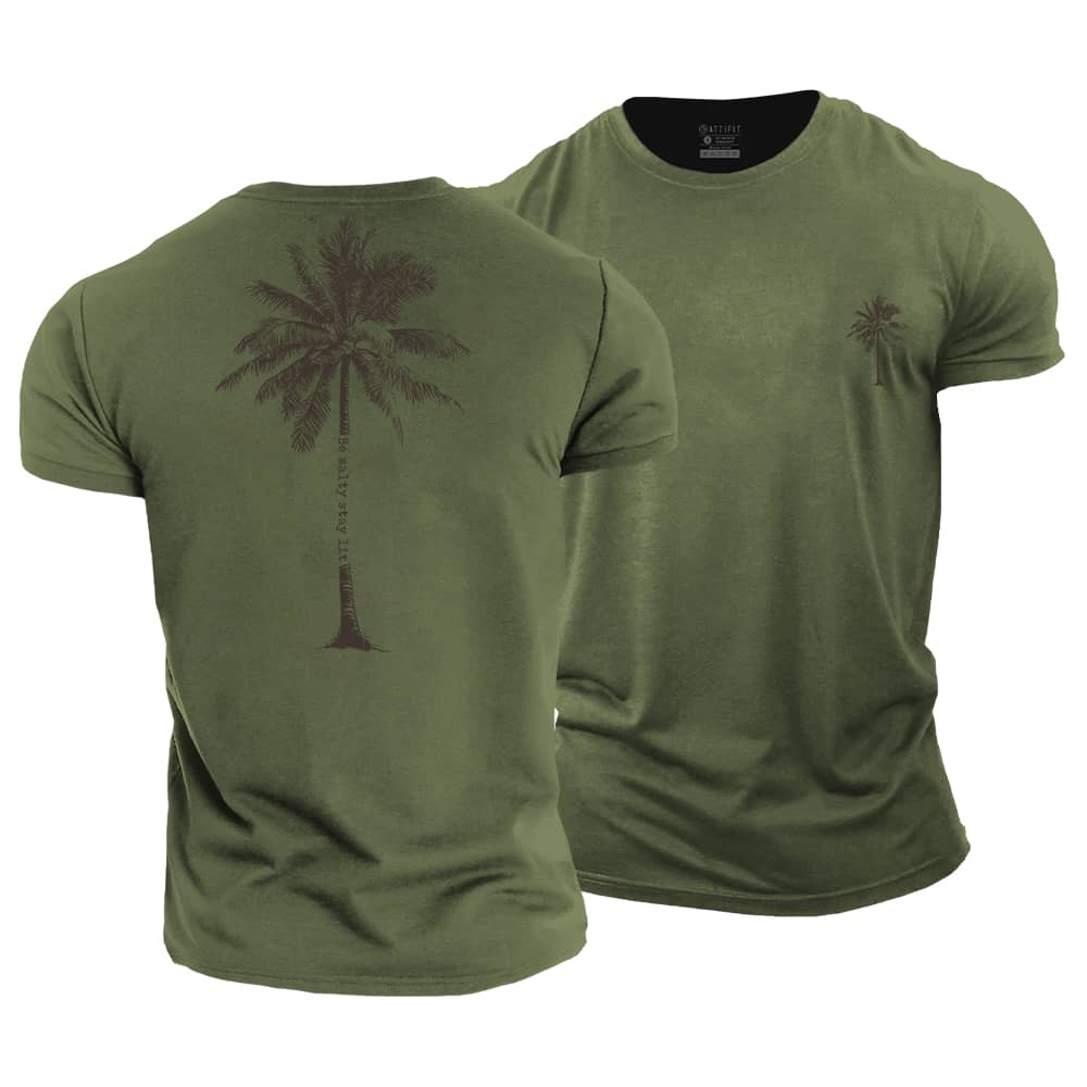 Salty Palm Cotton T-Shirt