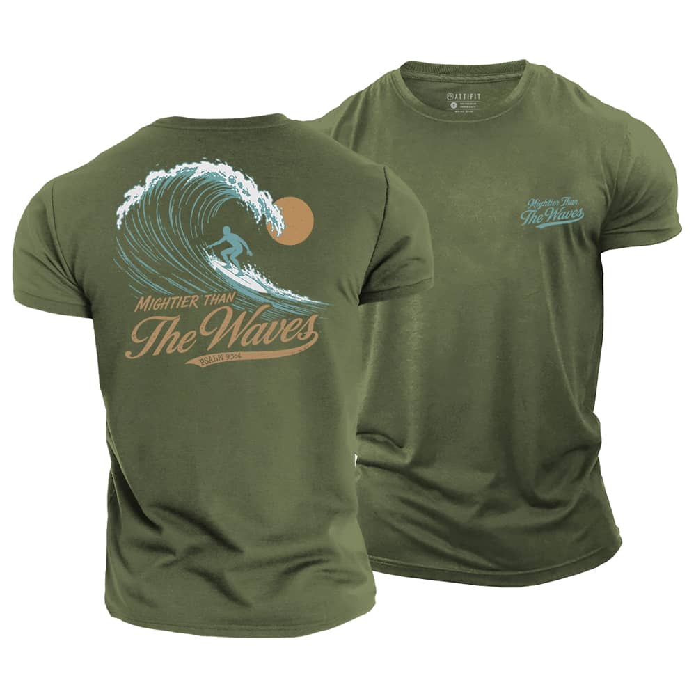 Mightier Than The Waves Cotton T-Shirt