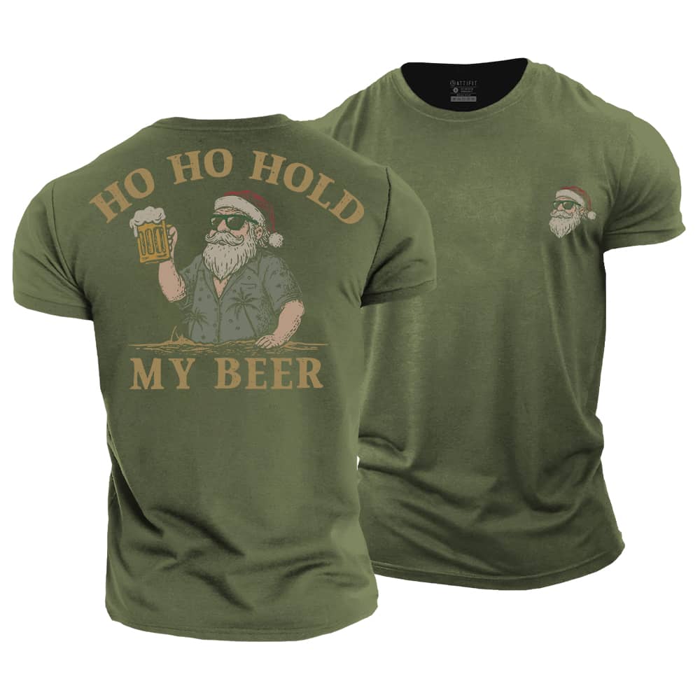Ho Ho Hold My Beer Cotton T-Shirt