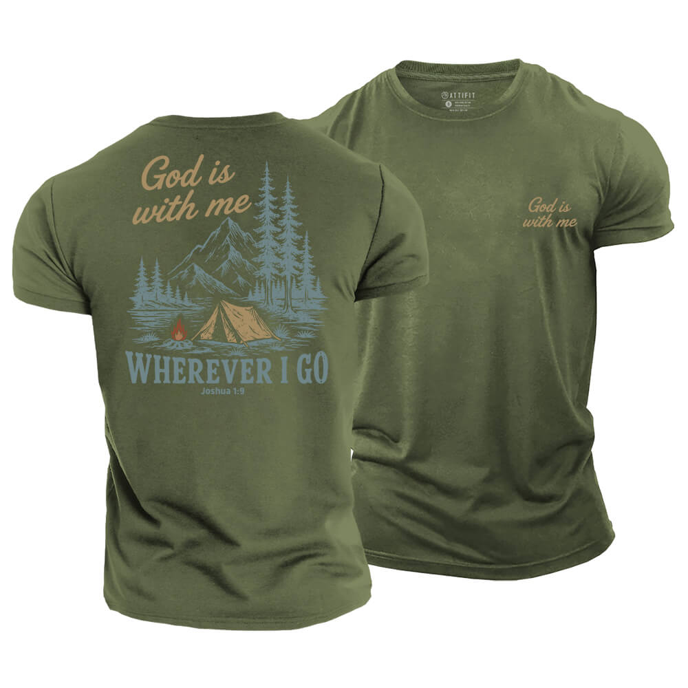 God Is With Me Cotton T-Shirt