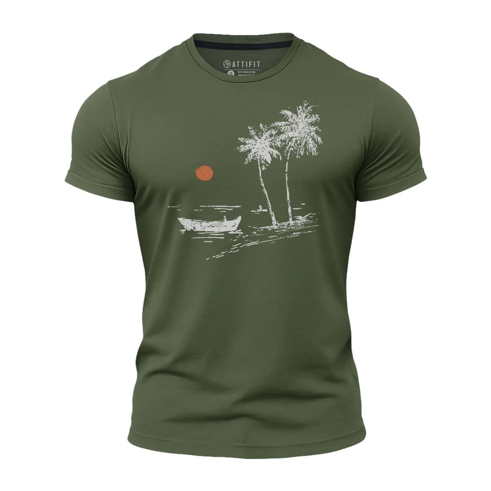 Simple Beach View Quick-Dry T-Shirt