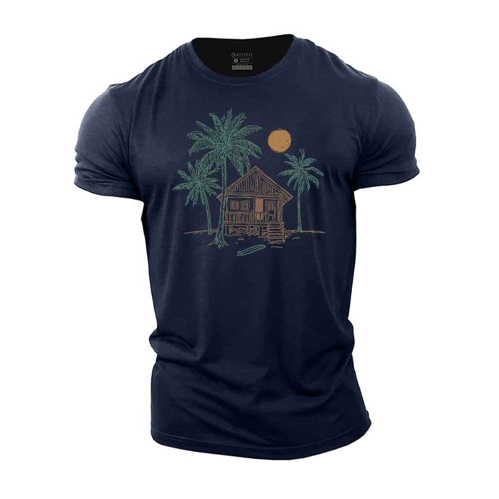 Seaside Cabin Cotton T-Shirt