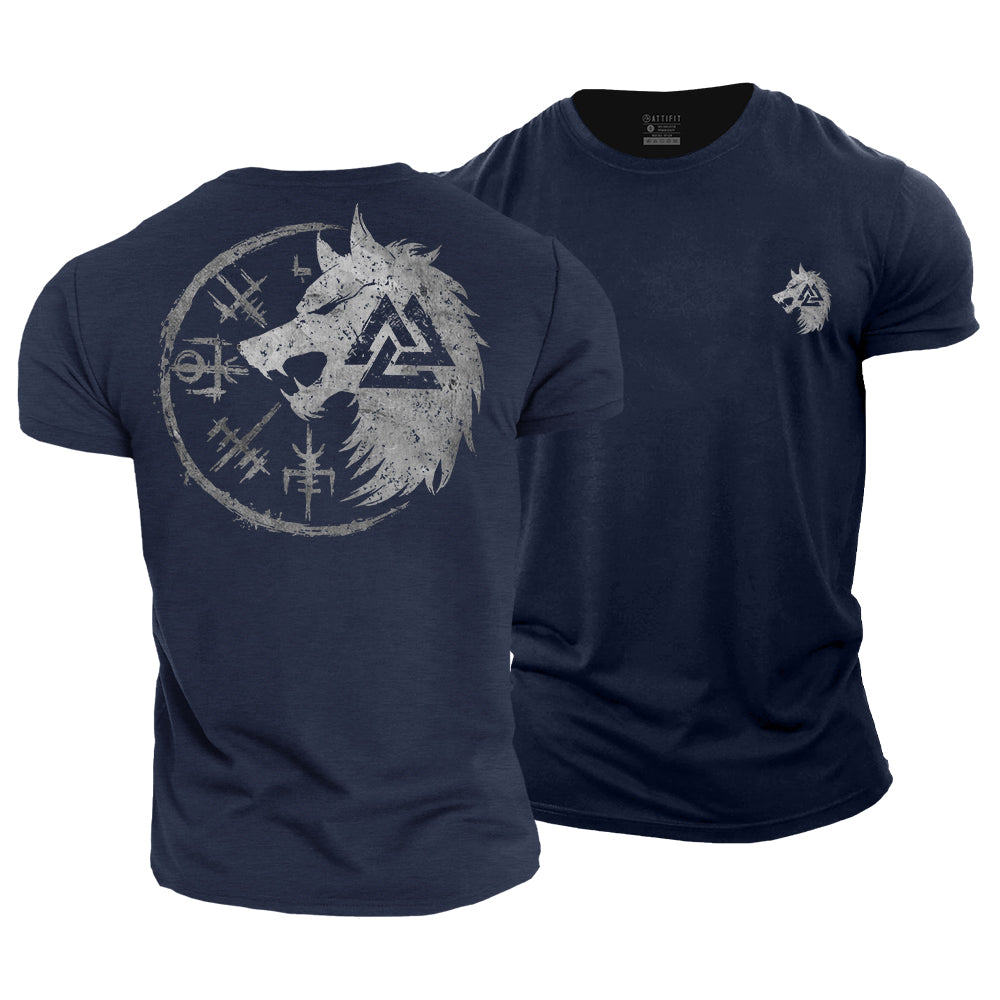 Viking Wolf Cotton T-Shirt