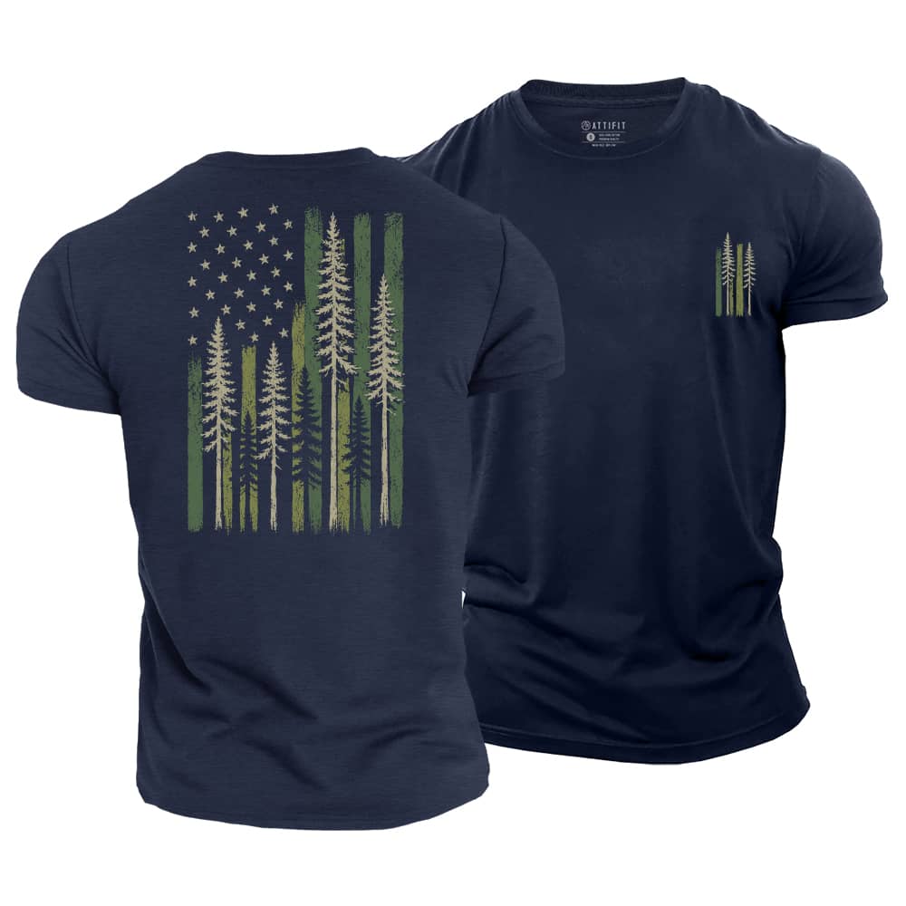 Pine Tree Flag Cotton T-Shirt