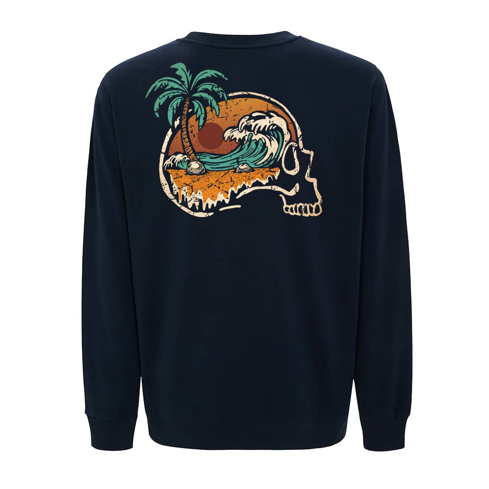 Skull Wave Crewneck Sweatshirt