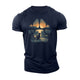 Paw Print Sunset Cotton T-Shirt