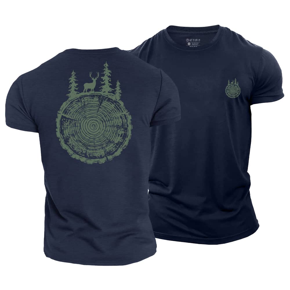 Forest Tree Ring Cotton T-Shirt