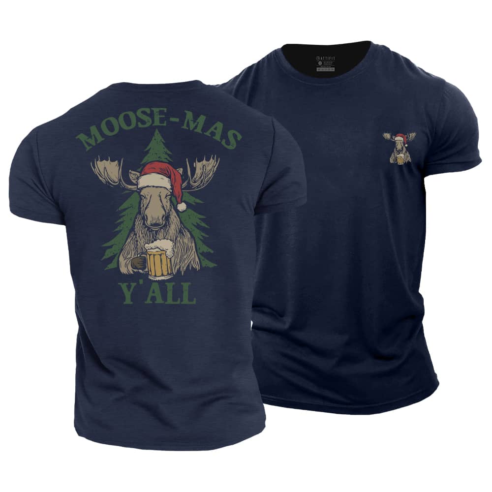Moose-mas Y'all Cotton T-Shirt
