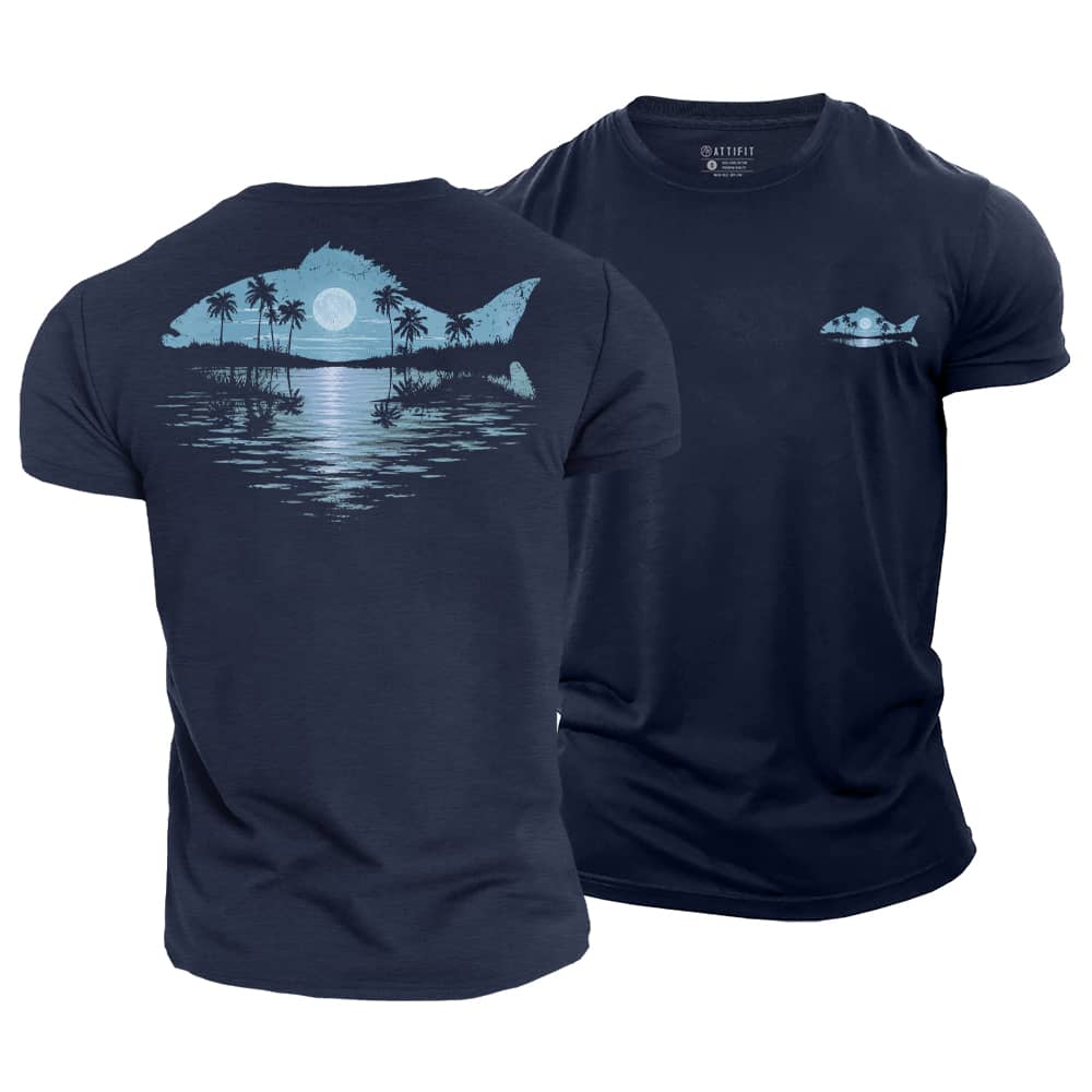 Moonlit Tide Cotton T-Shirt