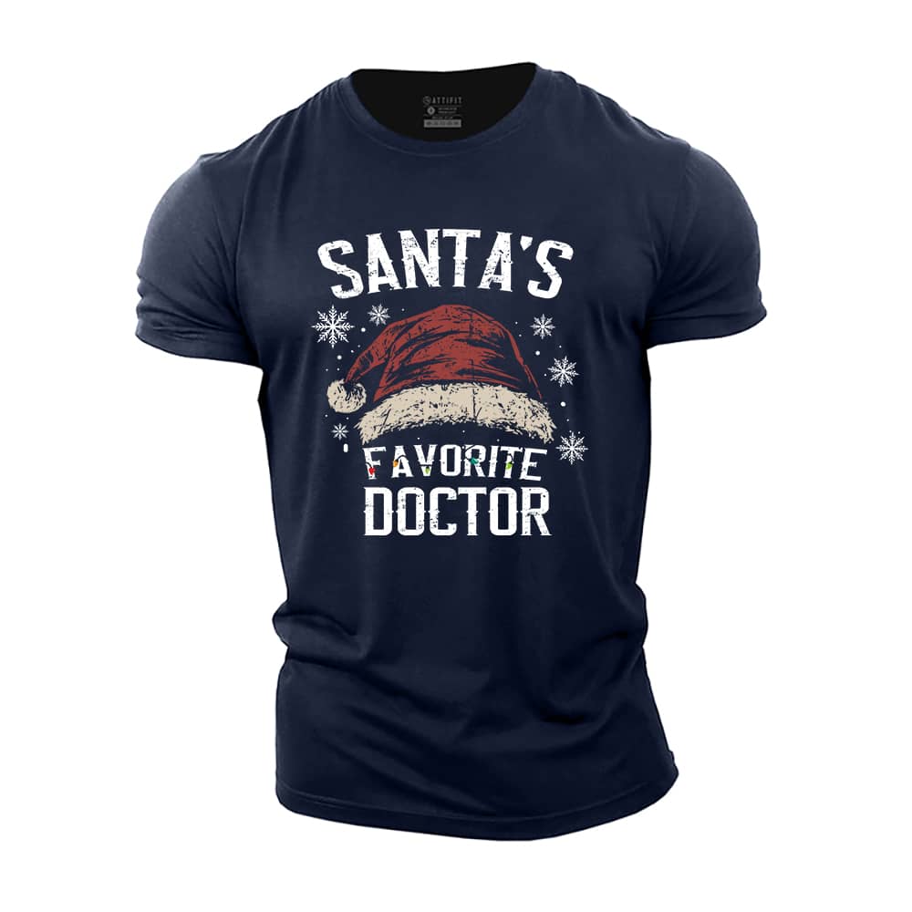 Santa's Favorite Doctor Cotton T-Shirt