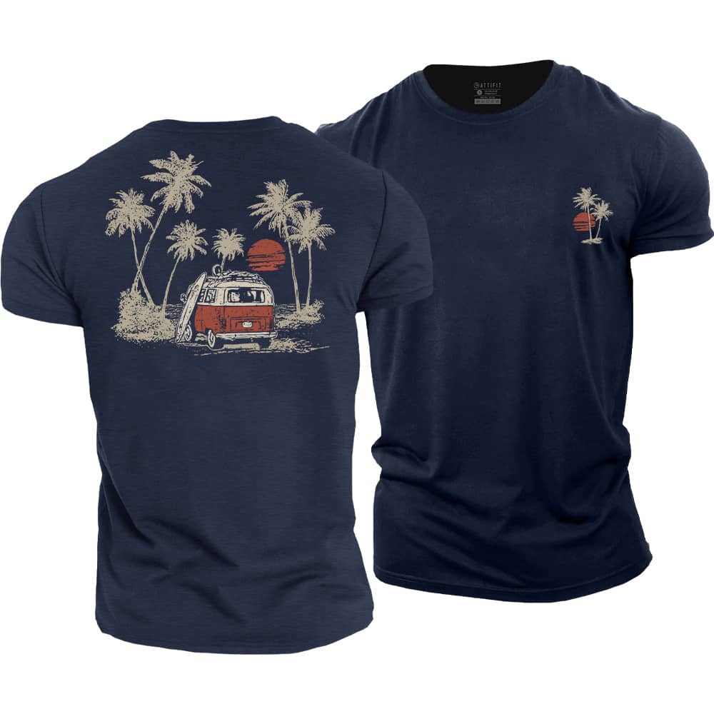 Seaside Bus Cotton T-Shirt