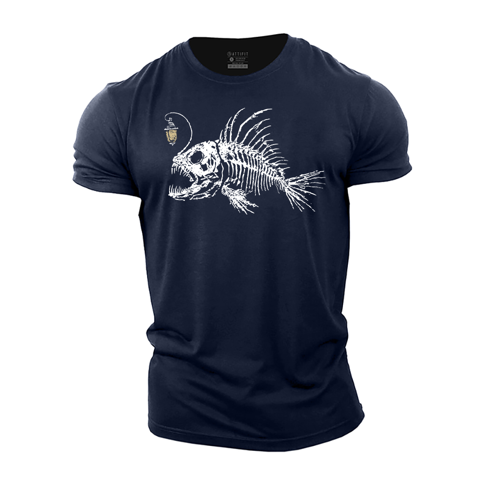 Lantern Fish Skeleton Cotton T-Shirt