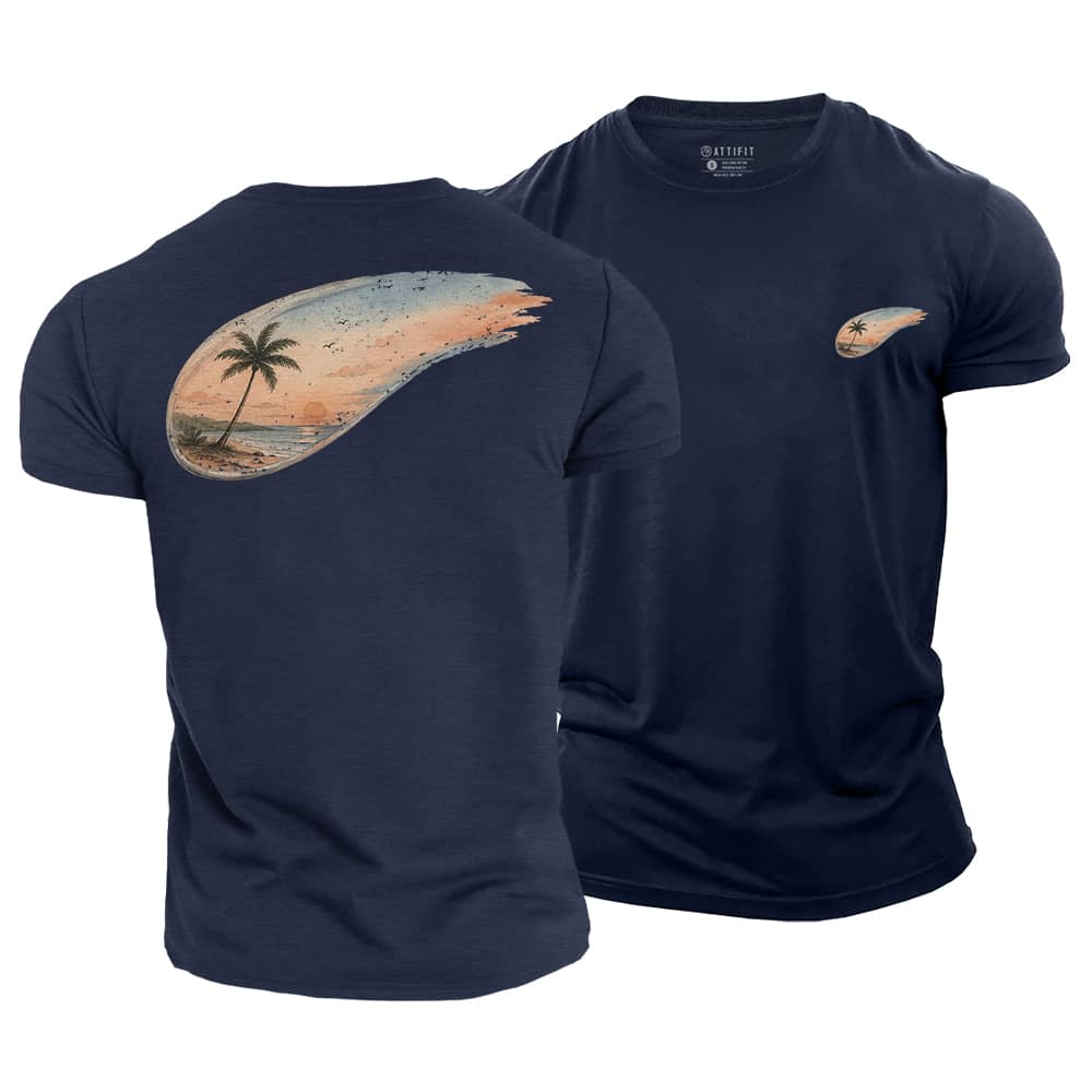Sunset Sweep Cotton T-Shirt