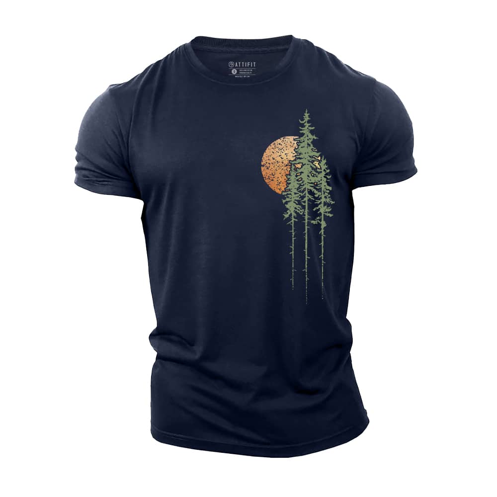 Sunset Forest Cotton T-Shirt
