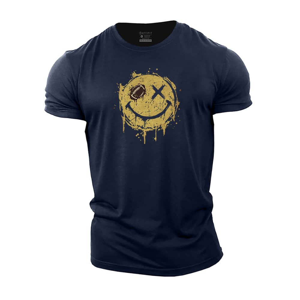 Football Smiley Cotton T-Shirt