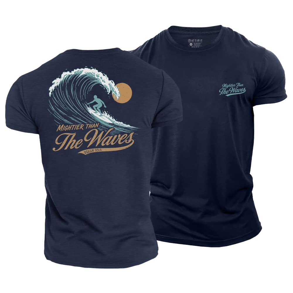 Mightier Than The Waves Cotton T-Shirt