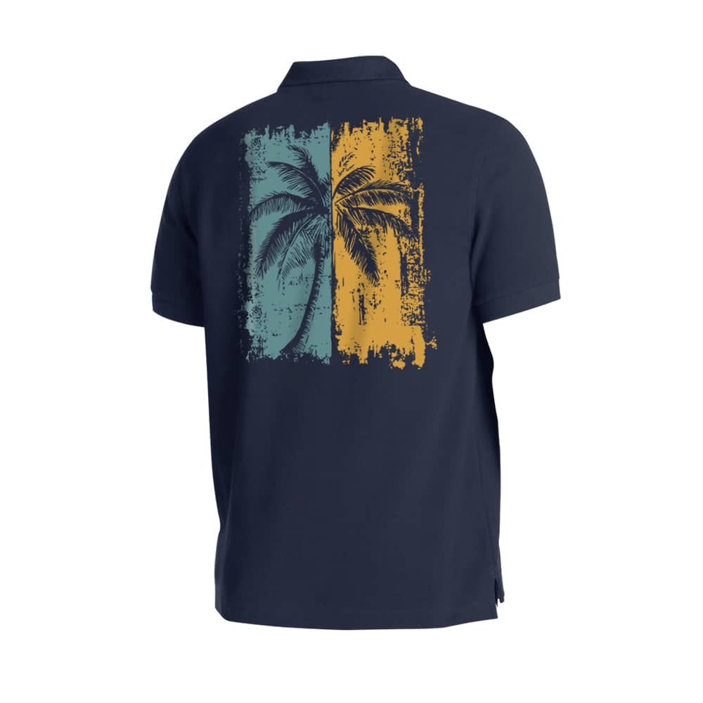 Two-tone Palm Tree Polo Shirt