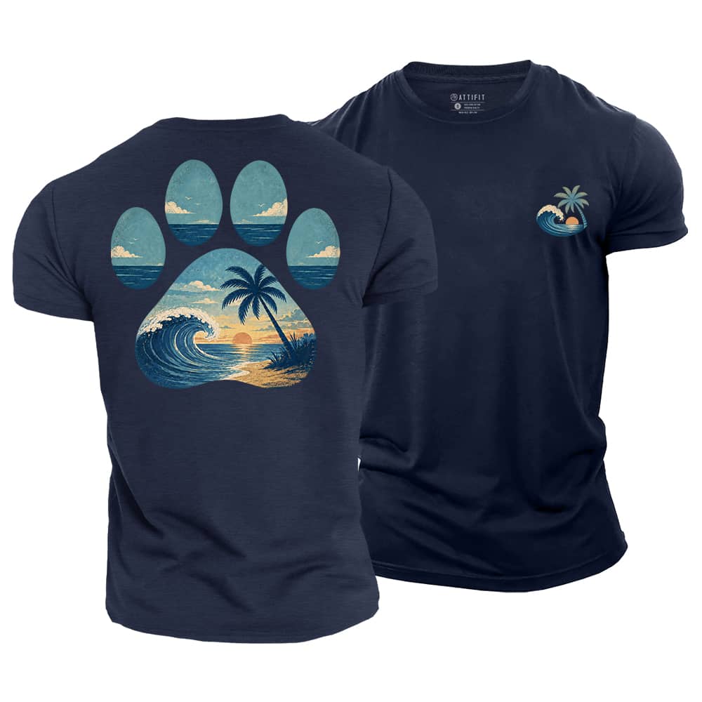 Sunset Paw Cotton T-Shirt