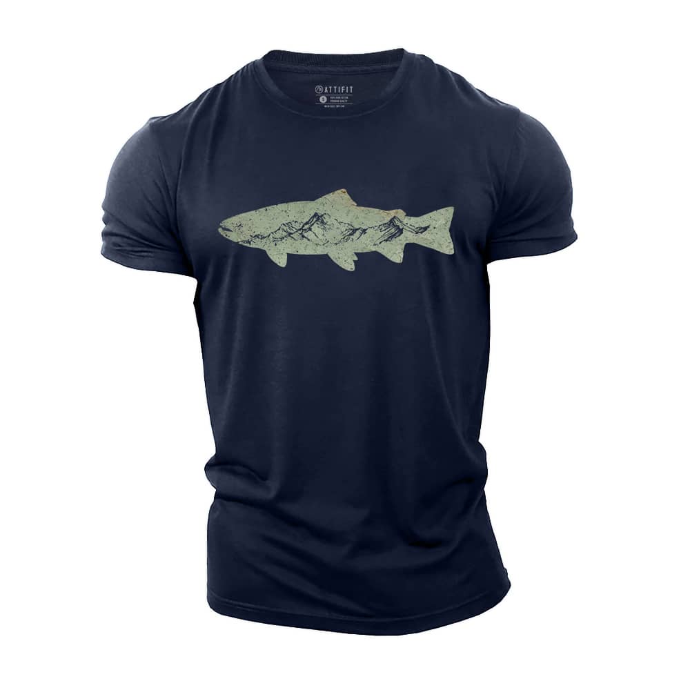 Fish Mountain Cotton T-Shirt