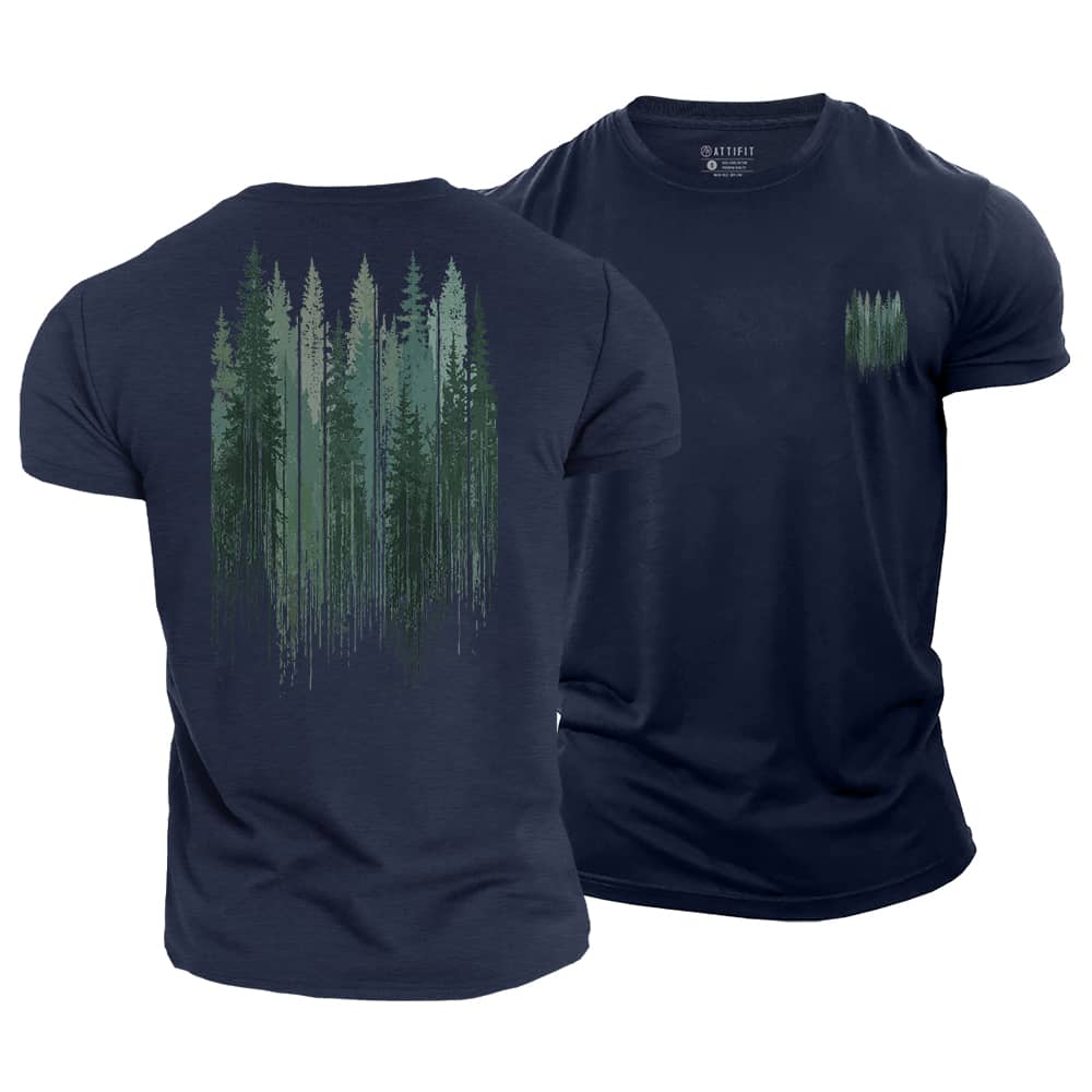 Pine Shadow Cotton T-Shirt