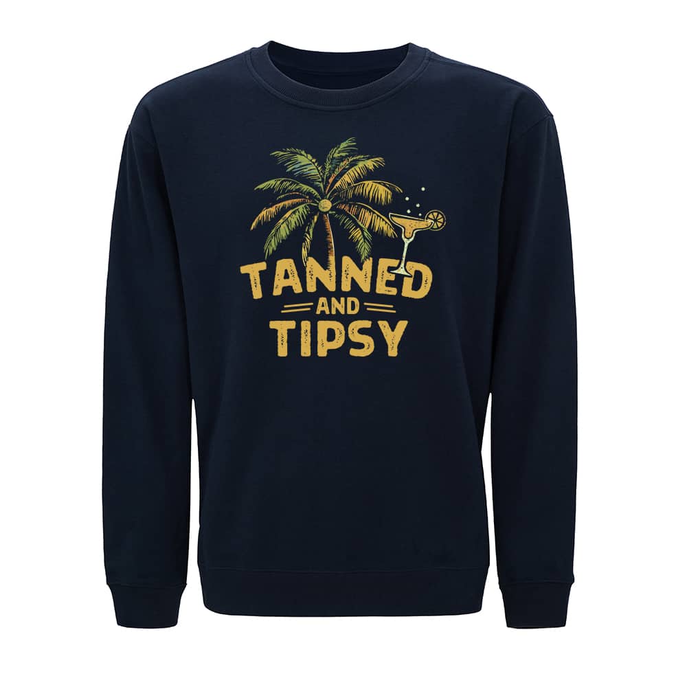 Tanned And Tipsy Crewneck Sweatshirt