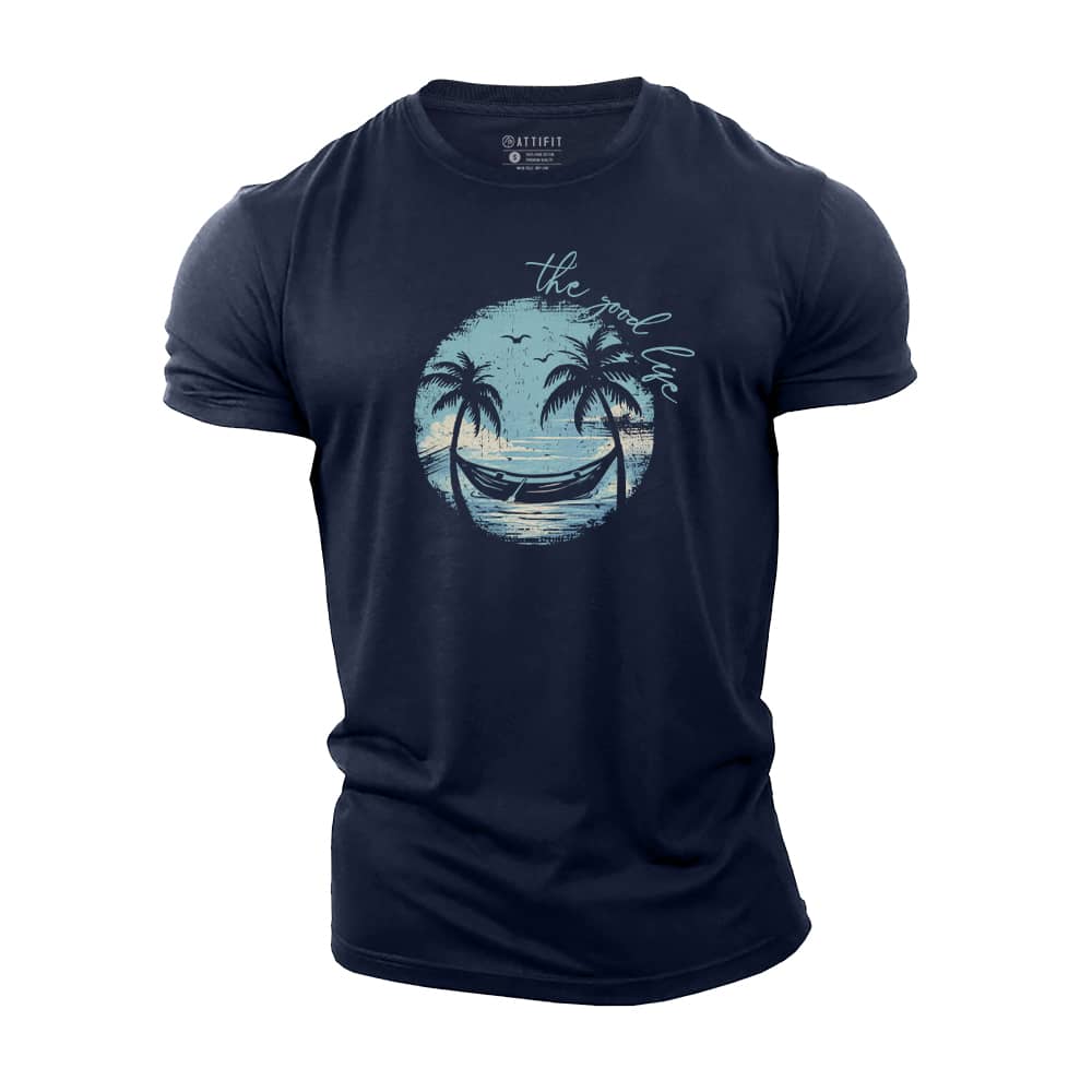 The Good Life Smiley Cotton T-Shirt