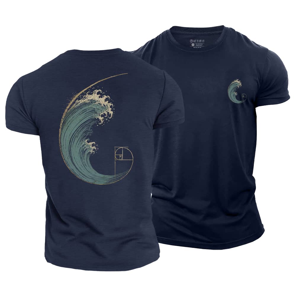 Golden Ratio Wave Cotton T-Shirt