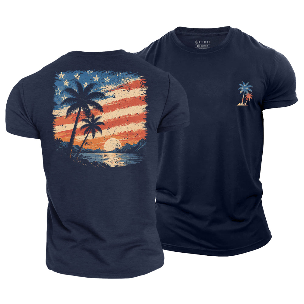 Flag Sky Cotton T-Shirt