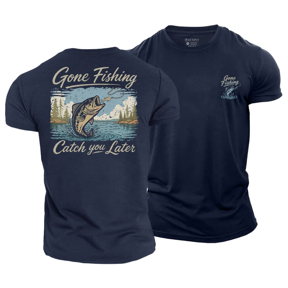 Gone Fishing Cotton T-Shirt