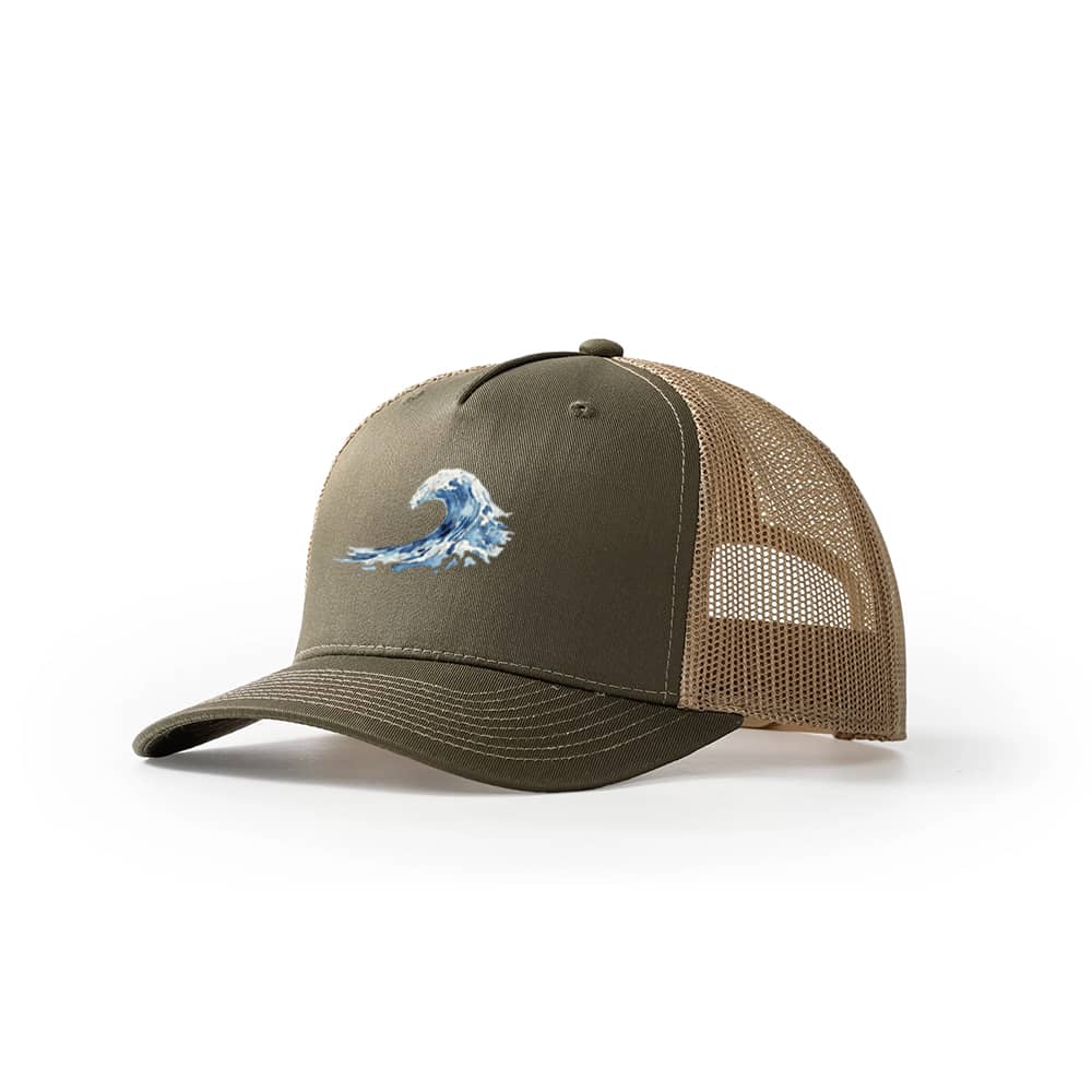 Watercolor Ocean Waves Trucker Hat