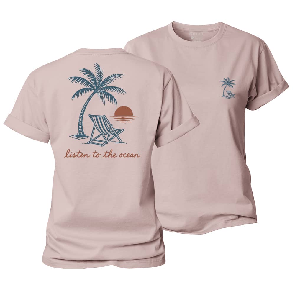 Listen To The Ocean Women's Cotton T-Shirt
