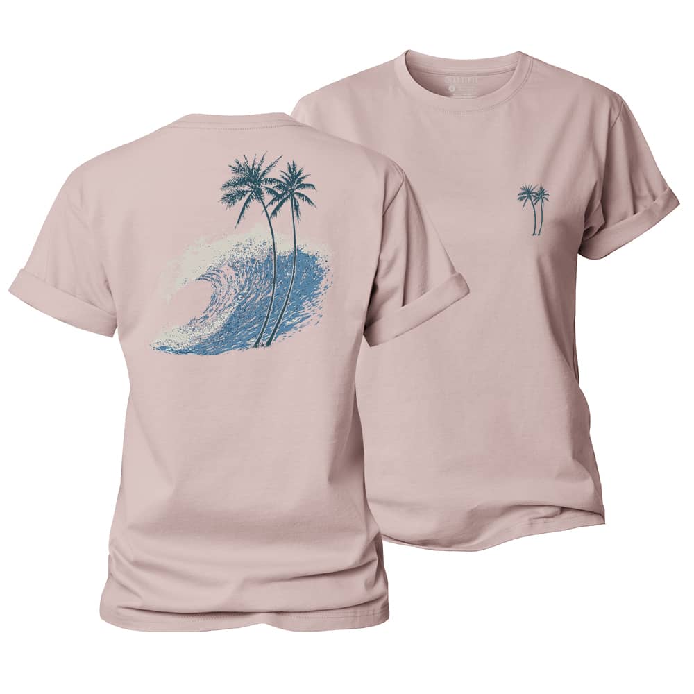 Ocean Wave Palm Women's Cotton T-Shirt