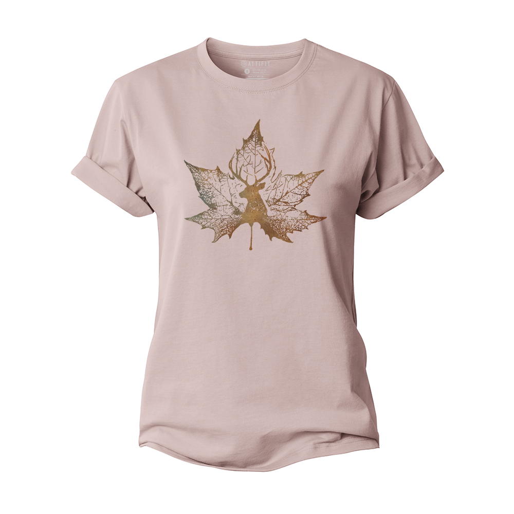 Deer Leaf Women's Cotton T-Shirt