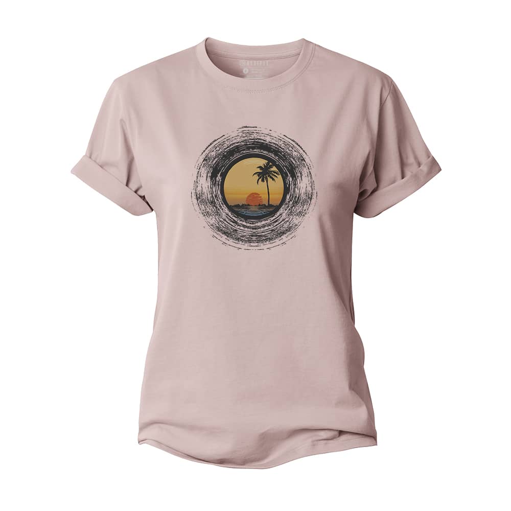 Sunset Record Women's Cotton T-Shirt