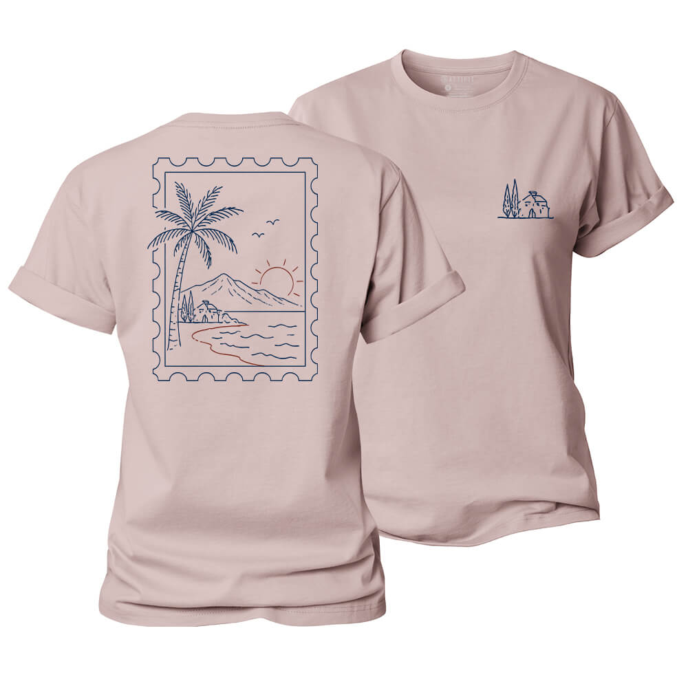 Palm Stamp Women's Cotton T-Shirt