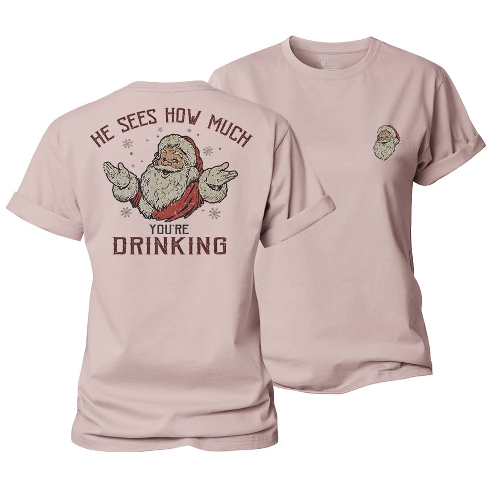 Santa Sees You Women's Cotton T-Shirt
