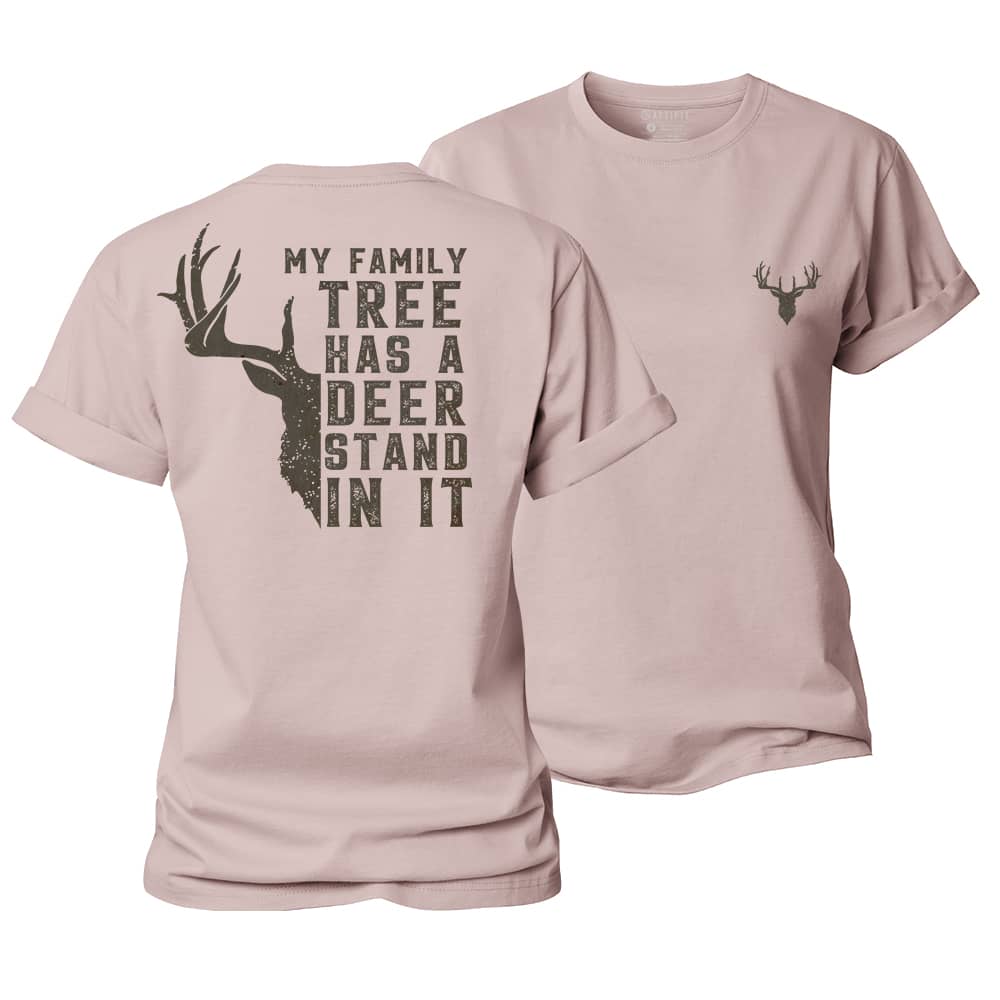 Family Tree Deer Stand Women's Cotton T-Shirt