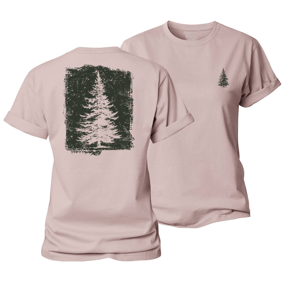 Pine Tree Silhouette Women's Cotton T-Shirt