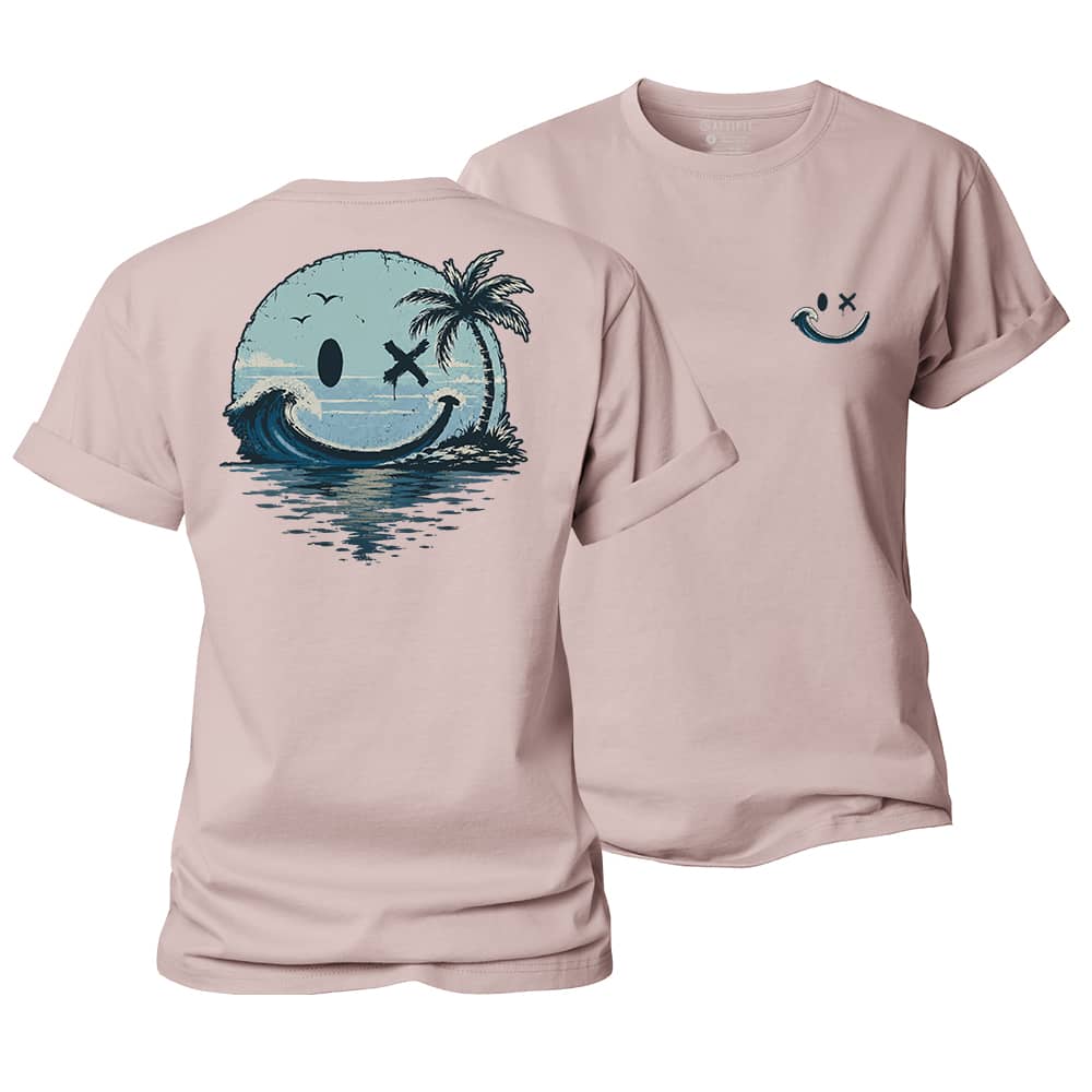 Smiley Wave Palm Women's Cotton T-Shirt