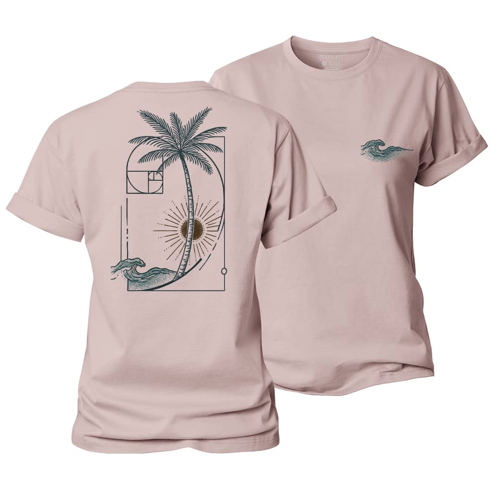 Fibonacci Sunset Wave Women's Cotton T-Shirt