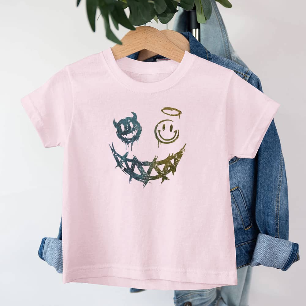 Devil Angel Smiley Youth Cotton T-Shirt