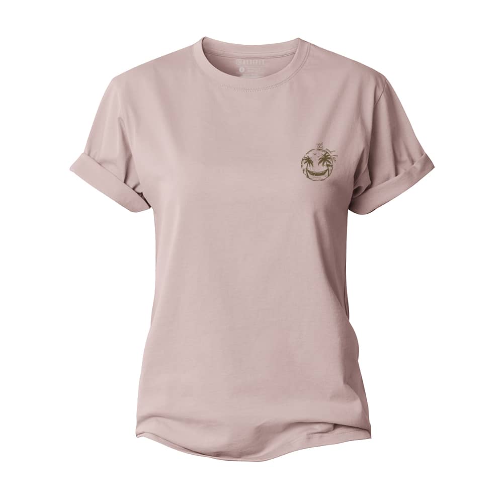 Mini Smiley Palm Tree Women's Cotton T-Shirt