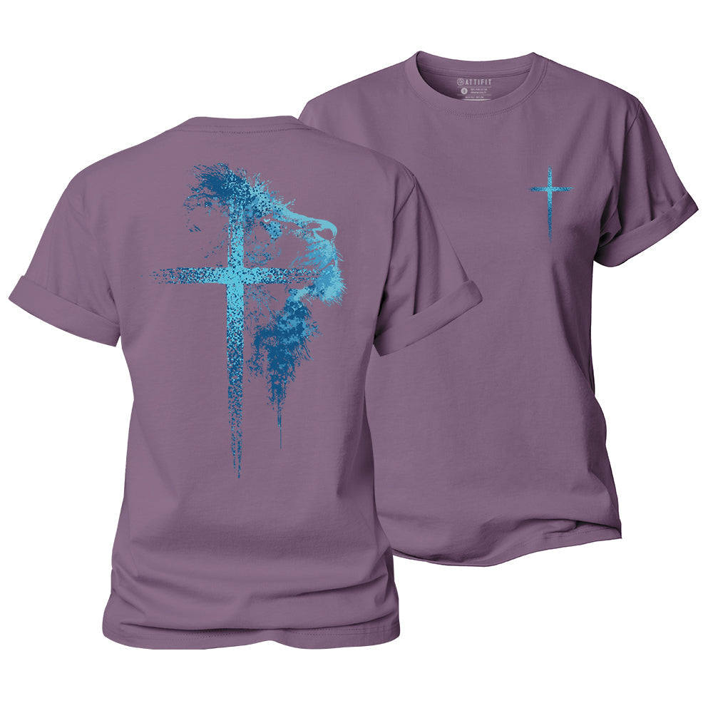 Lion of Faith Cross Women's Cotton T-Shirt