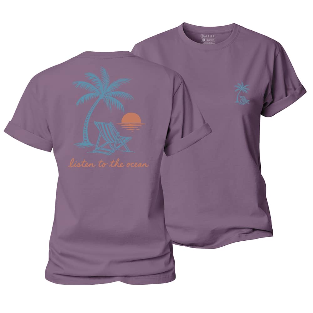 Listen To The Ocean Women's Cotton T-Shirt