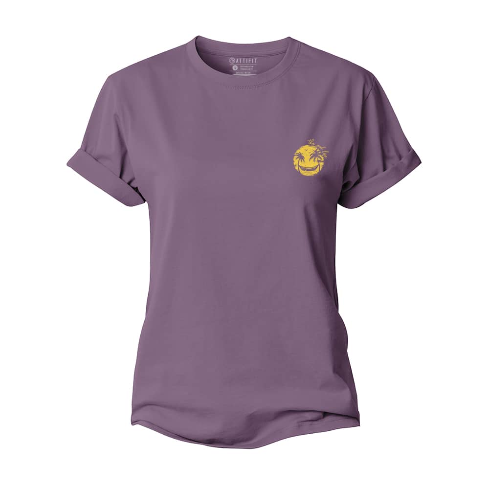 Mini Smiley Palm Tree Women's Cotton T-Shirt