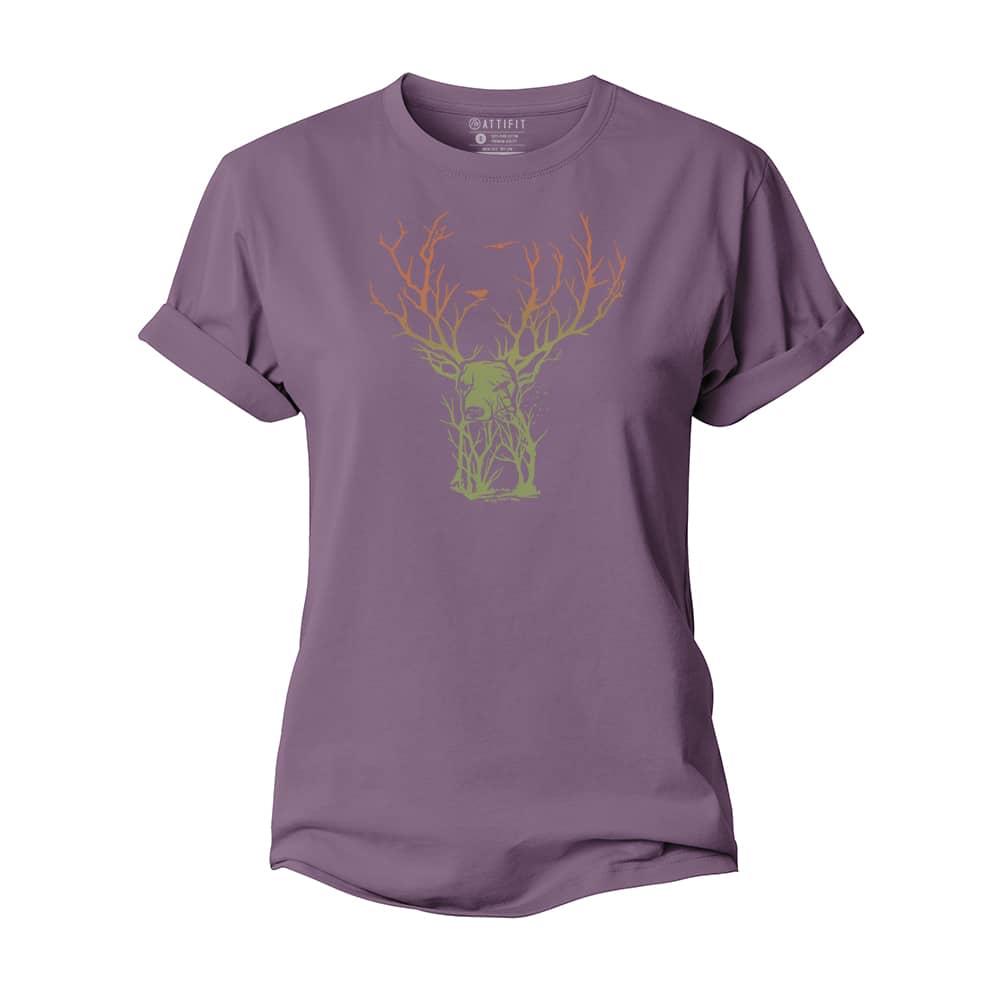 Twig Deer Women's Cotton T-Shirt