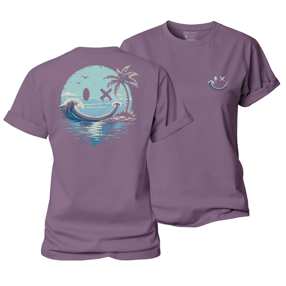 Smiley Wave Palm Women's Cotton T-Shirt