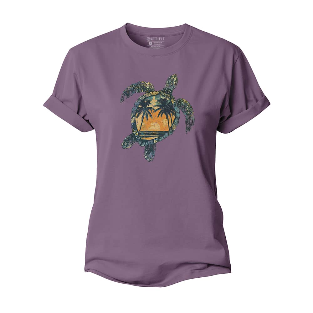Beach Turtle Women's Cotton T-Shirt